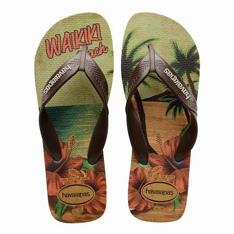 HAVAIANAS SURF - SAND GREY/DARK BROWN/BEIGE Christina Flip Flop