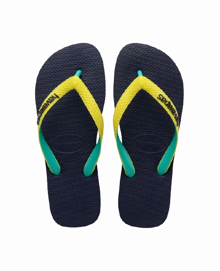 HAVAIANAS TOP MIX - NAVY/NEON YELLOW Cowboy Boots Flip Flops