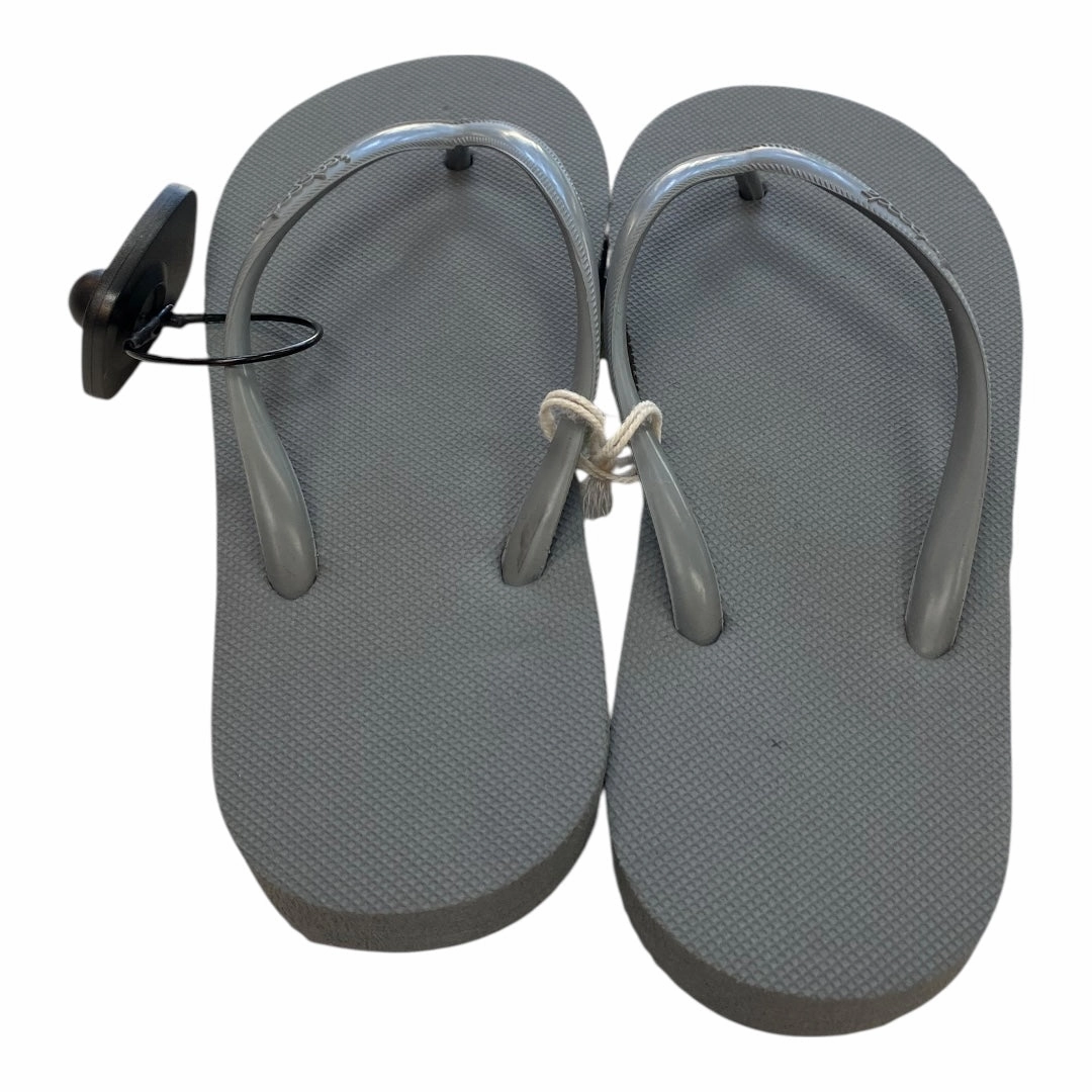 Sandals Flip Flops By Clothes Mentor In Grey, Size:6 Cushion Dawn Flip Flops
