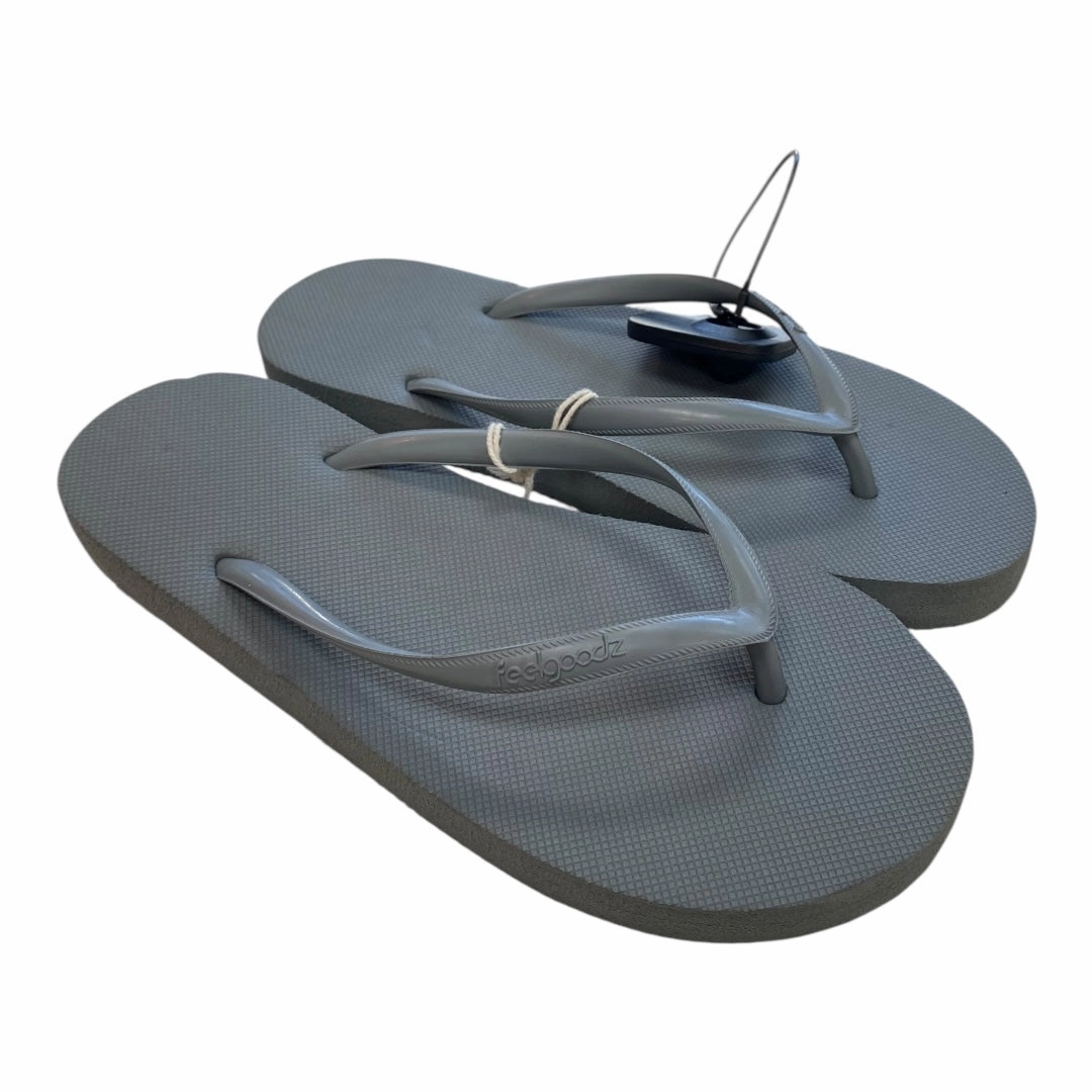 Sandals Flip Flops By Clothes Mentor In Grey, Size:6 Wearing Flip Flops In Winter