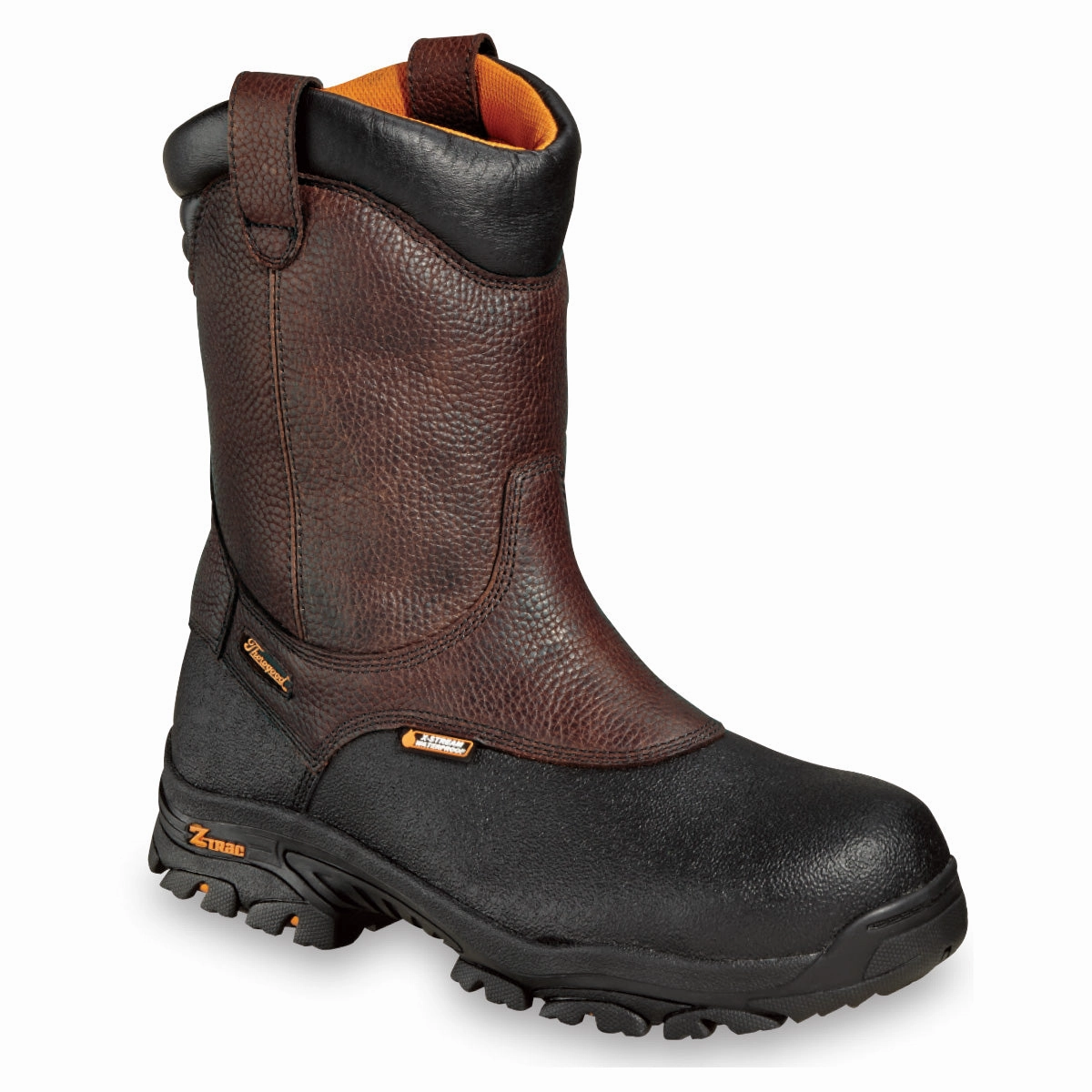 Thorogood 804-4810 Men's 8" Wellington Black Armor Coated Waterproof Composite Safety Toe Work Boot Best Square Steel Toe Work Boots