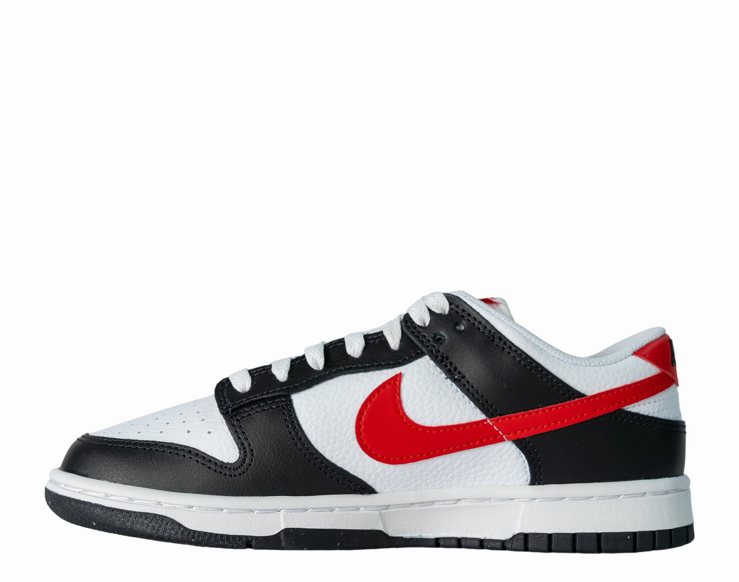Nike Dunk Low Retro Red Swoosh Panda Men's Shoes FB3354-001 Golden Basketball Shoes