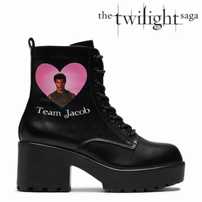 Team Jacob Military Boots Small Heeled Ankle Boots