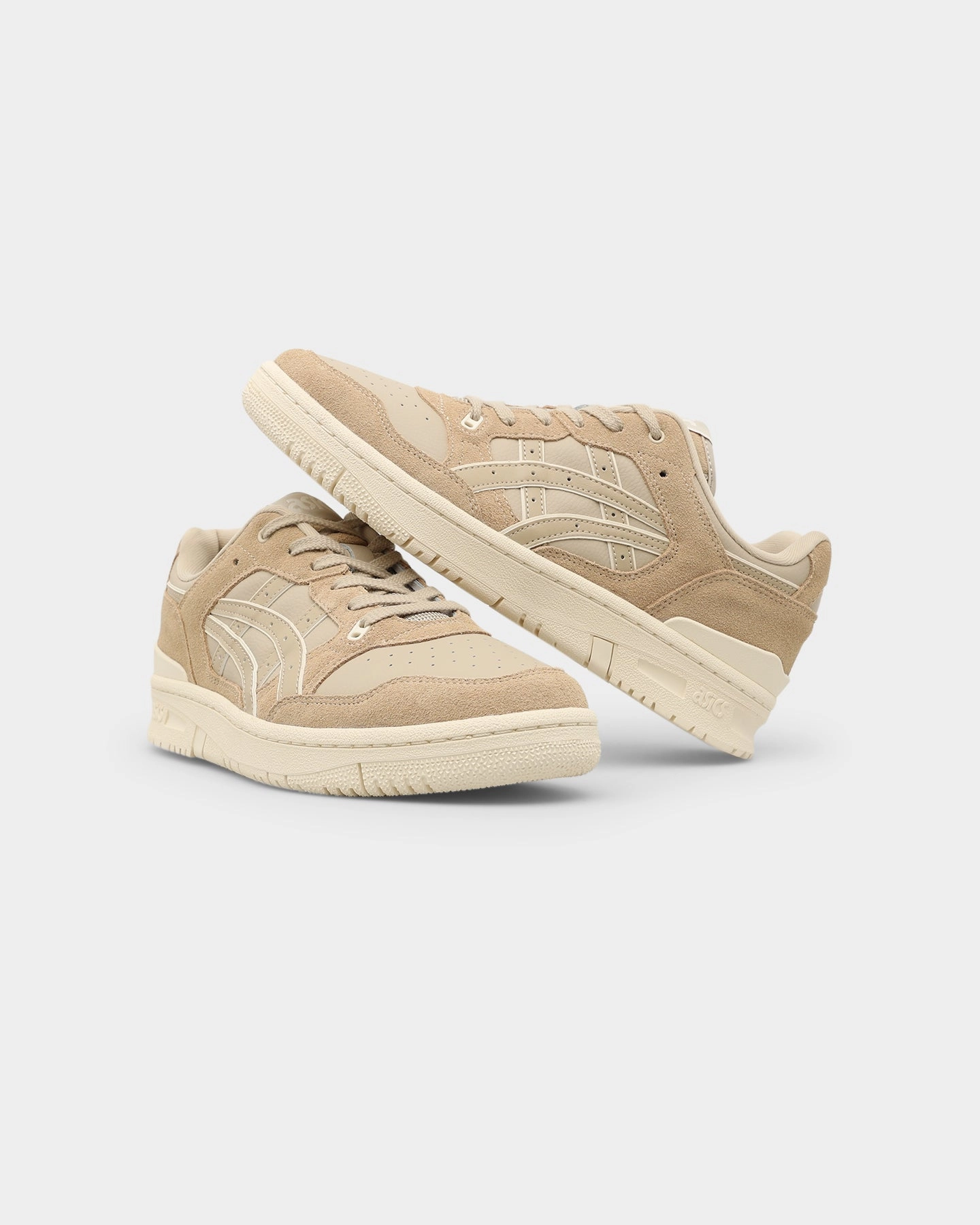 Asics EX89 Shoes Feather Grey/Feather Grey Closeout Asics Running Shoes