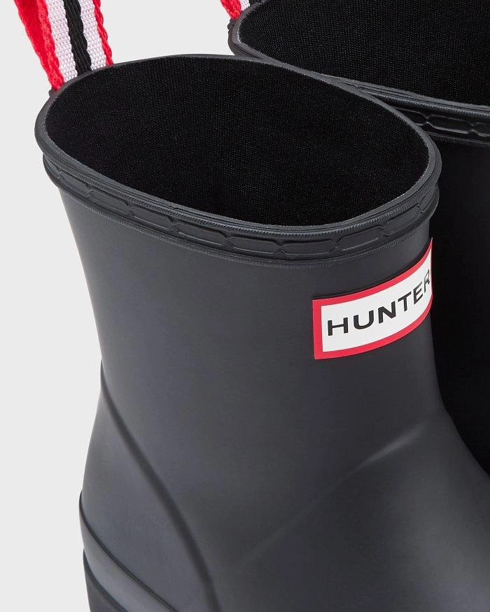 Hunter Women's Original Play Short Rain Boots Black Versacore Waterproof Hiking Shoes