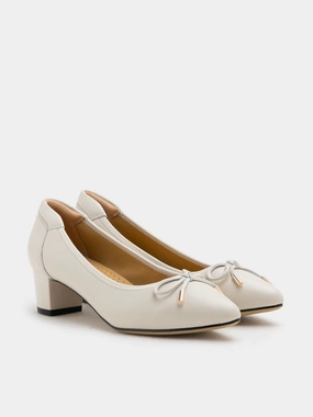 Wallpaper Shoes Una Ribbon Low Block Heels