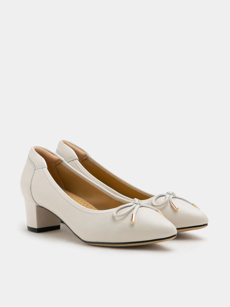 Una Ribbon Low Block Heels High Heels From Italy