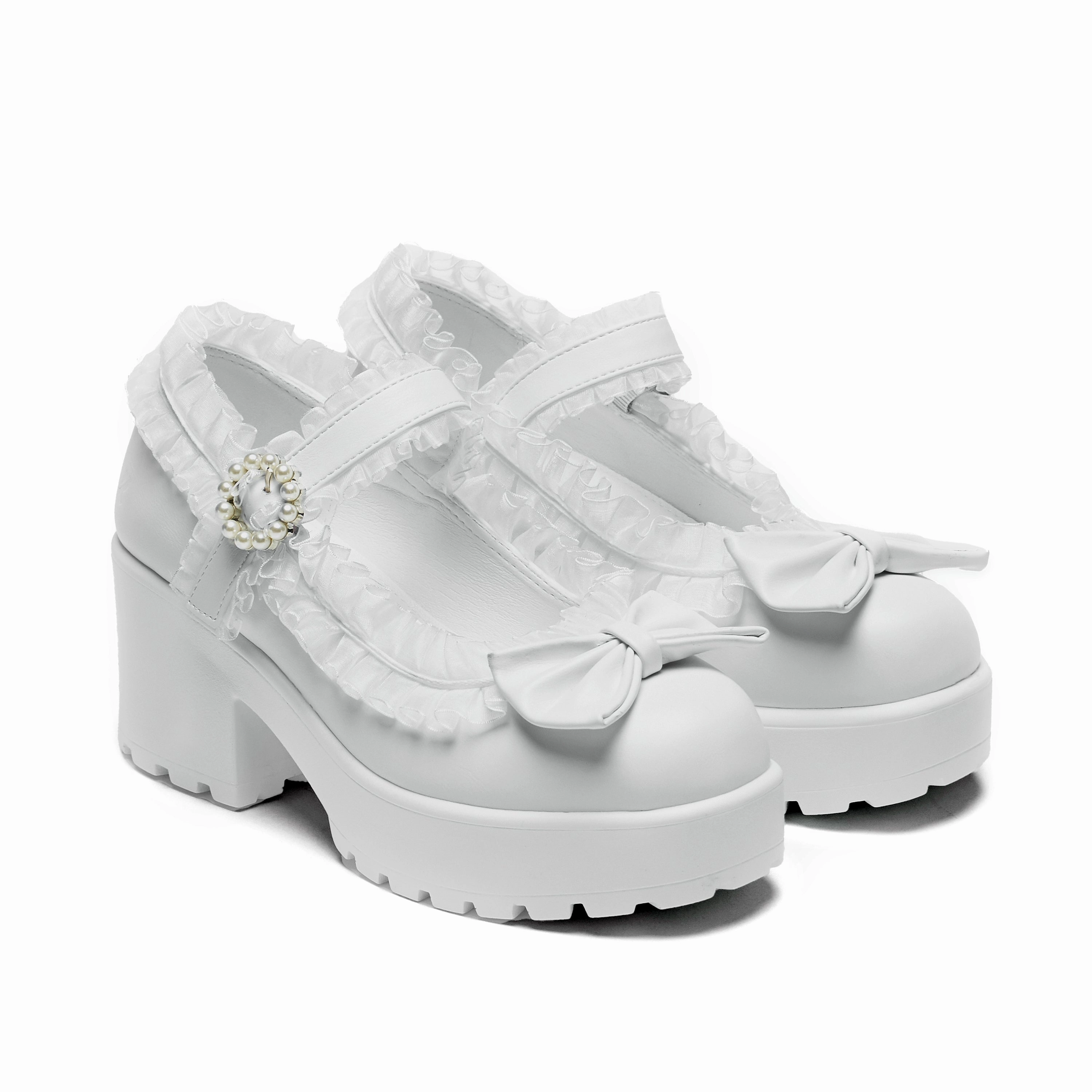 Tira Ruffle Mary Janes  Porcelain Delights Edition Mary Jane Shoes With Dress