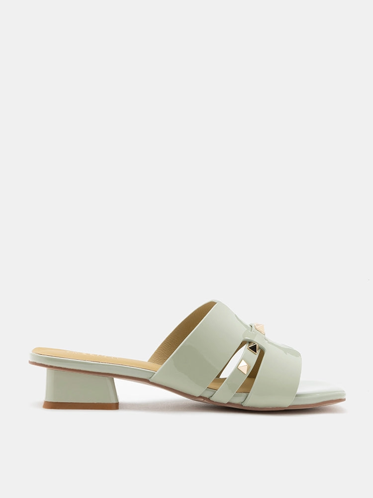 Illiana Patent Studded Heels High Heel Foot Damage