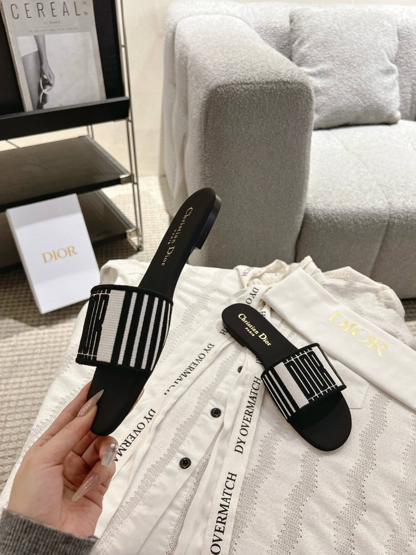 Jeans With Flat Shoes SE1652 Dior Dway Slide / Size5-12