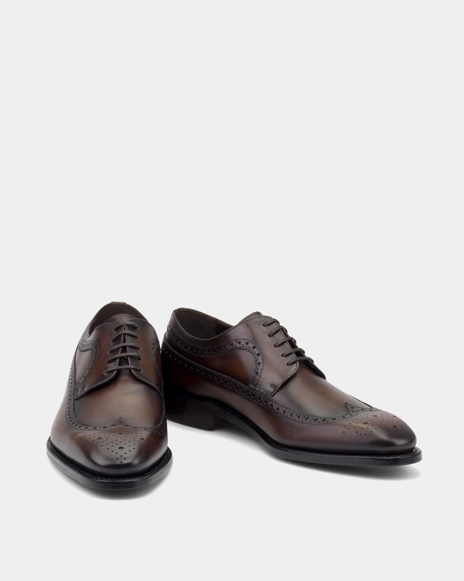 Alex Brown Wingtip Derby with Half-Rubber Soles - 722 Works Lace Up Shoes