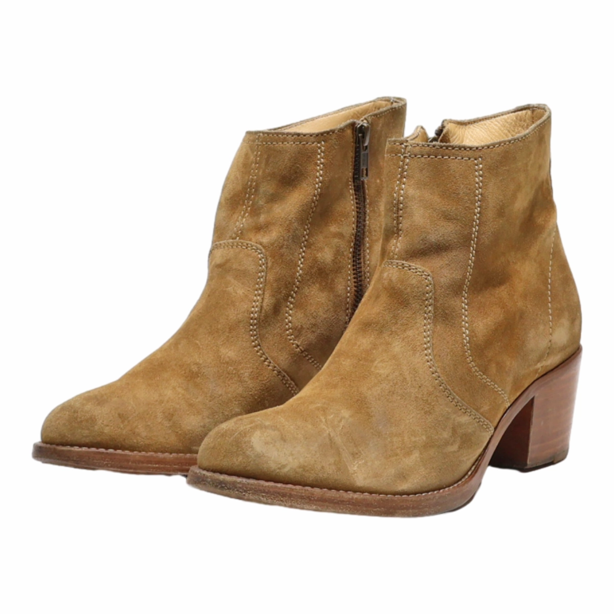 A.P.C. Chelsea Boots Brown Leather Womens UK 7 Groundbreaker Chelsea Wide Square Toe Waterproof Steel Toe Work Boot