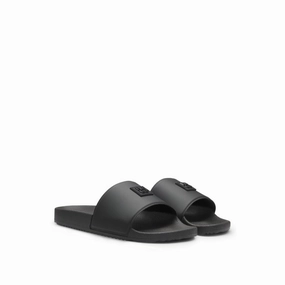 Italian-made slides with contrast-logo strap Slippers At Jcpenneys