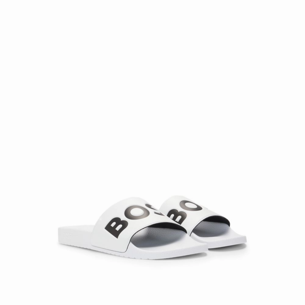 Italian-made slides with large logo detail Light Color Ugg Slippers