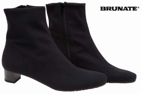 BR ECCO FABRIC Flat Skinny Ankle Boots