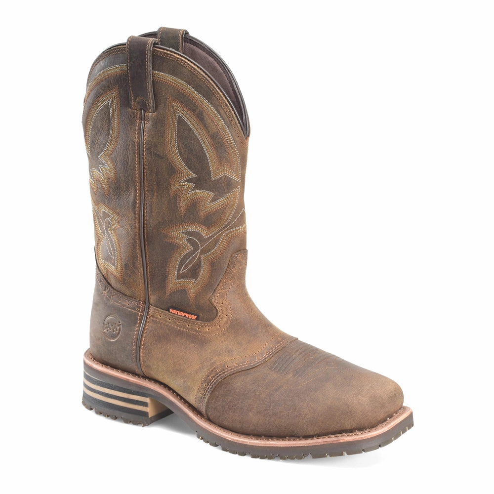 Jeyden 12 Inch Embroidered Waterproof Composite Toe Work Boots Slip On Composite Toe Work Boots