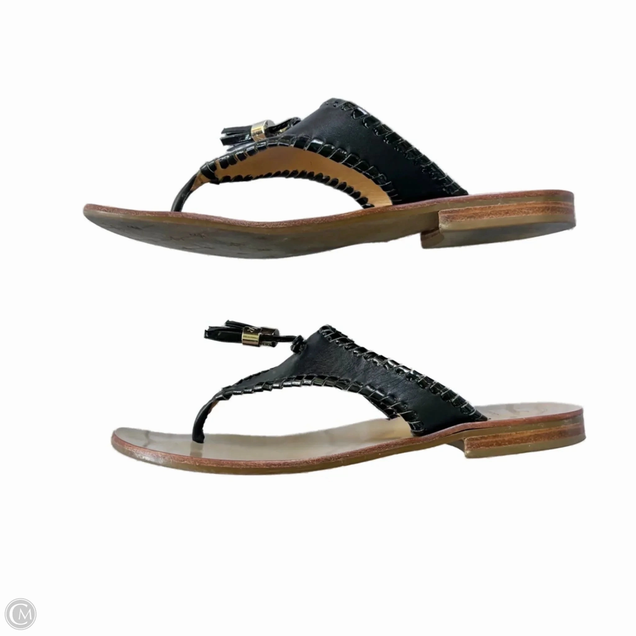 Sandals Flip Flops By Jack Rogers In Black & Tan, Size: 7 Best Flip Flops For Travel