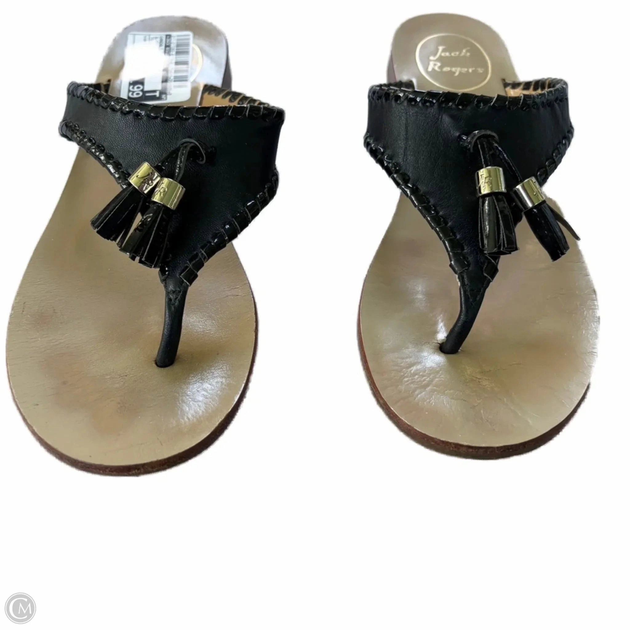 Flip Flops With Jibbitz Sandals Flip Flops By Jack Rogers In Black & Tan, Size: 7