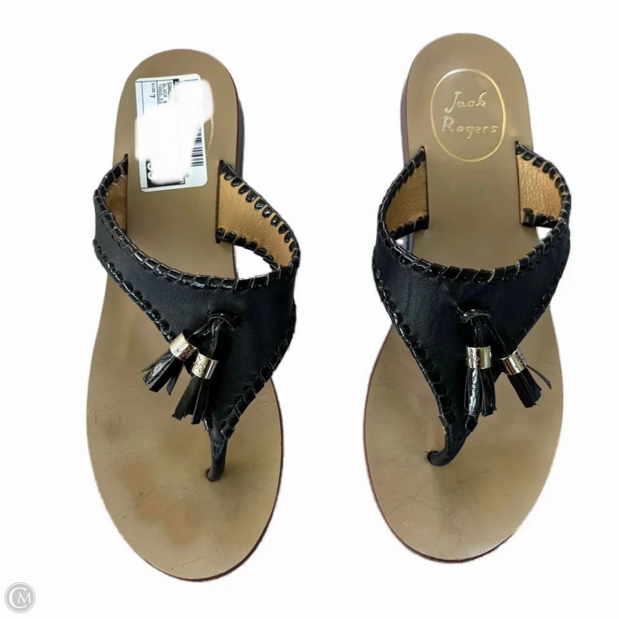 Sandals Flip Flops By Jack Rogers In Black & Tan, Size: 7 Best Flip Flops During Pregnancy