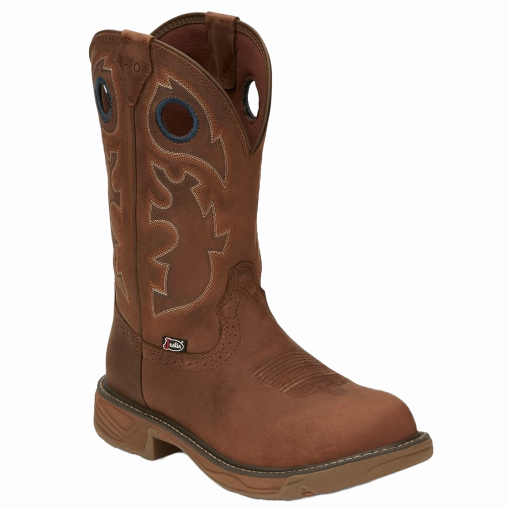 Justin Men's Rush Brown Round Toe Work Boots SE4332 Best Work Boots For High Heat