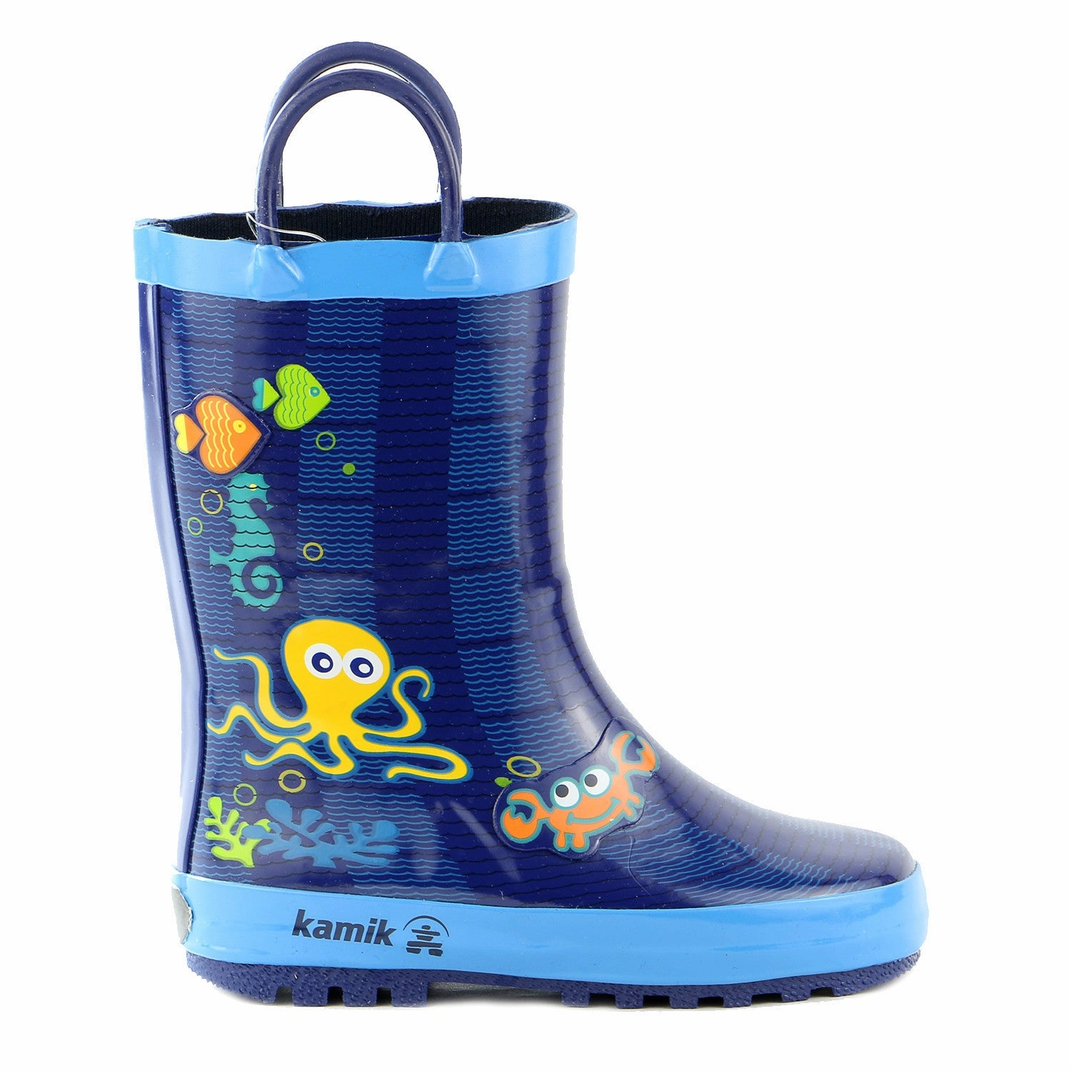 Kamik Octopus Rain Boot Shoe - LIME - Boys Wolverine Boots Steel Toe