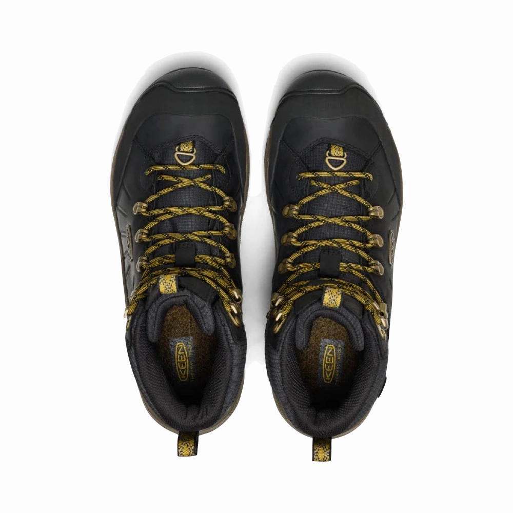 Sonic Snow Boots KEEN Men's Revel IV Polar Waterproof Boot in Black/Lemon Curry