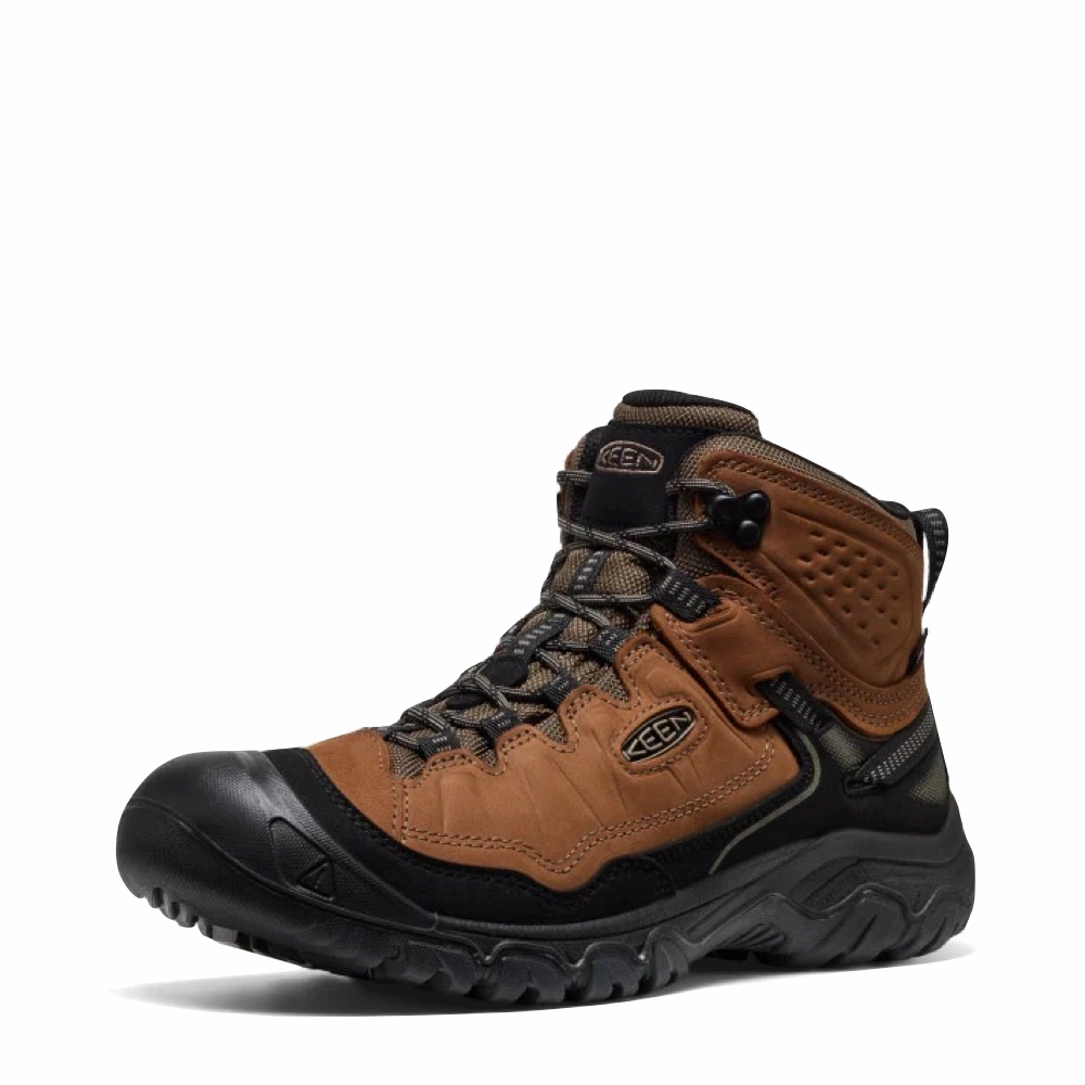 KEEN Men's Targhee IV Waterproof Hiking Boot in Bison/Black Ultimate Hiking Boots