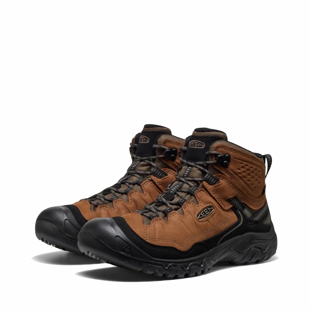 KEEN Men's Targhee IV Waterproof Hiking Boot in Bison/Black