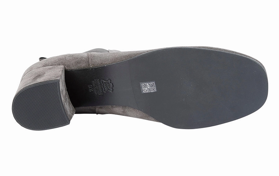 Ken Rubber Grey Leather Lace-up Flatform Ankle Boots