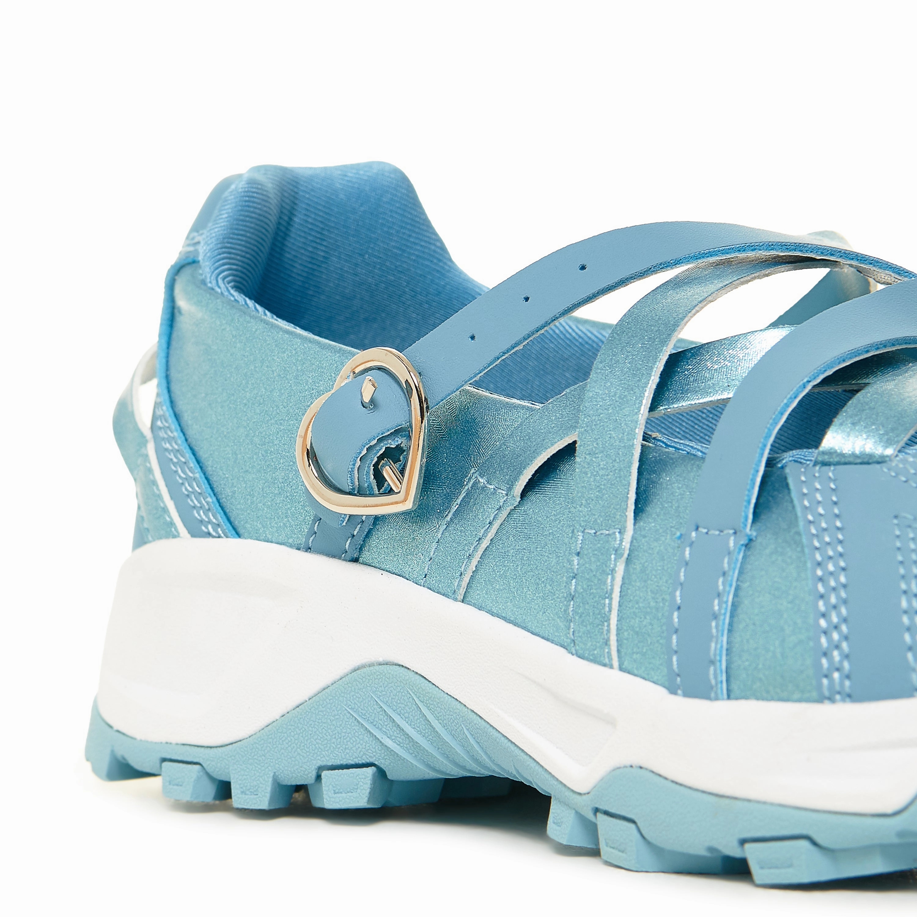 Southbay Shoes - Plain Faux Leather Mary Jane Shoes Kyubi Shimmering Ballet Mary Janes - Blue