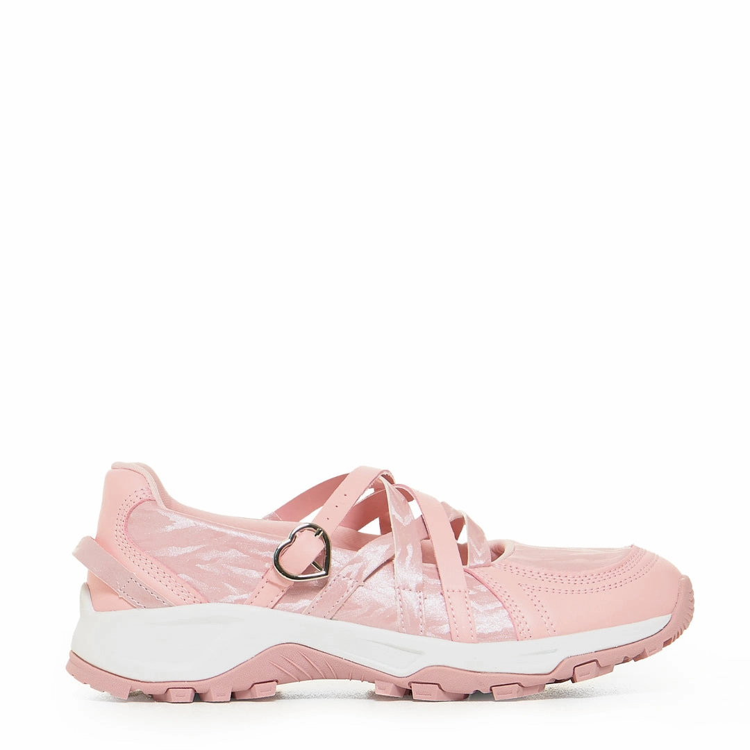 Kyubi Shimmering Ballet Mary Janes - Pink Amanda Mary Jane Shoes