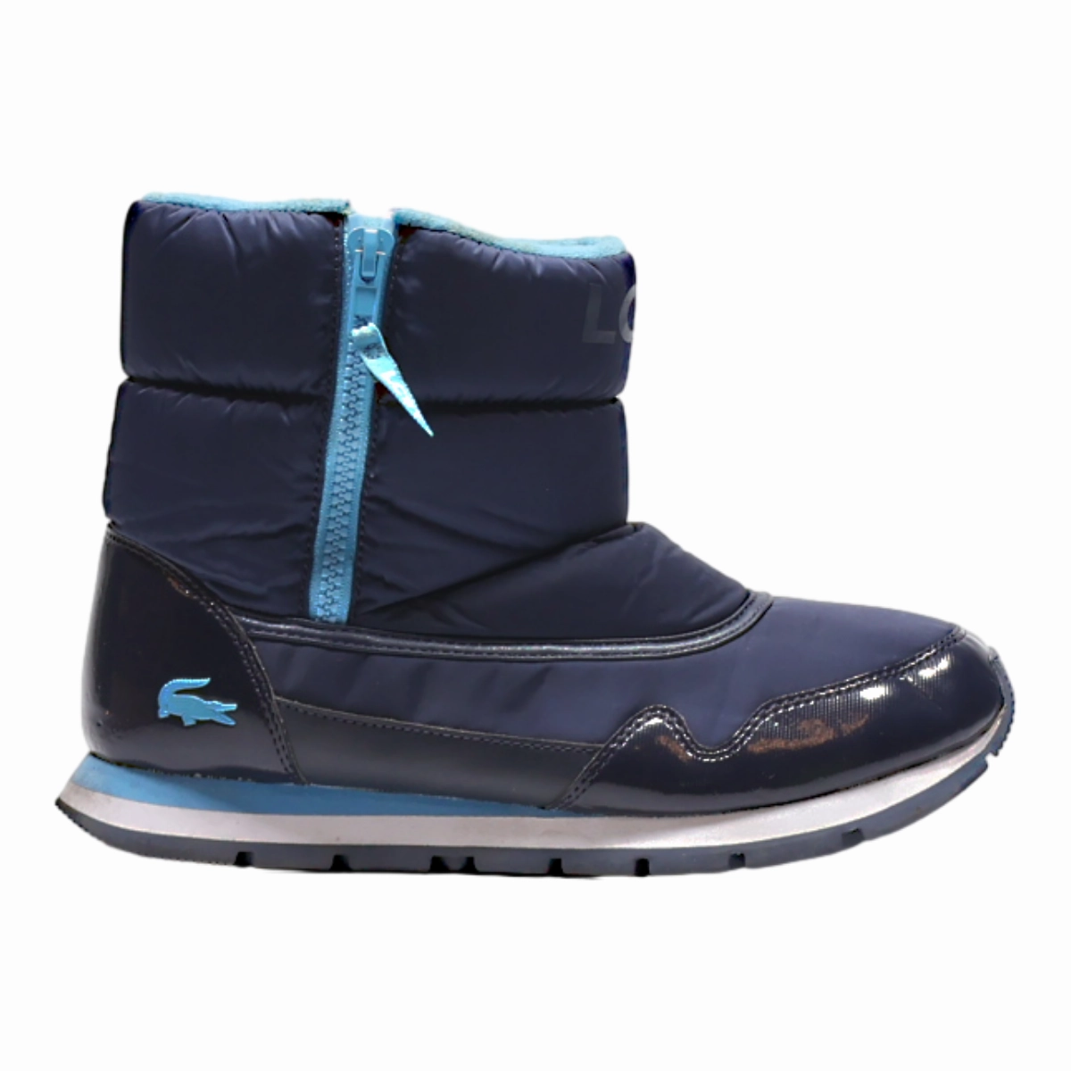 LACOSTE Snow Boots Blue Synthetic Girls UK 6 Snow Boots Puffy