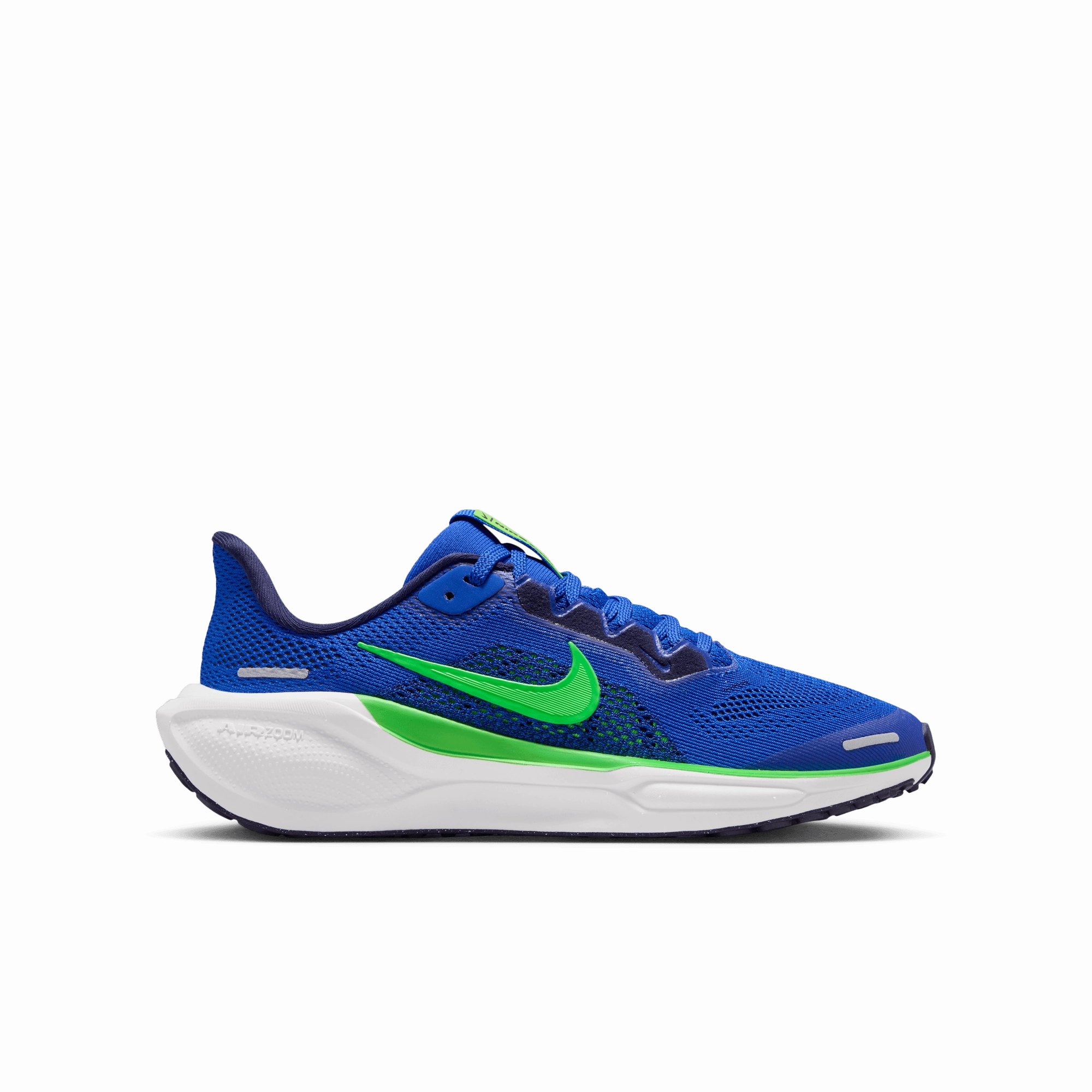 White Nike Shoes KID'S PEGASUS 41 - RACER BLUE/GREEN STRIKE