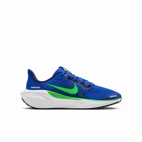 Nike Vapor Fly Running Shoes KID'S PEGASUS 41 - RACER BLUE/GREEN STRIKE