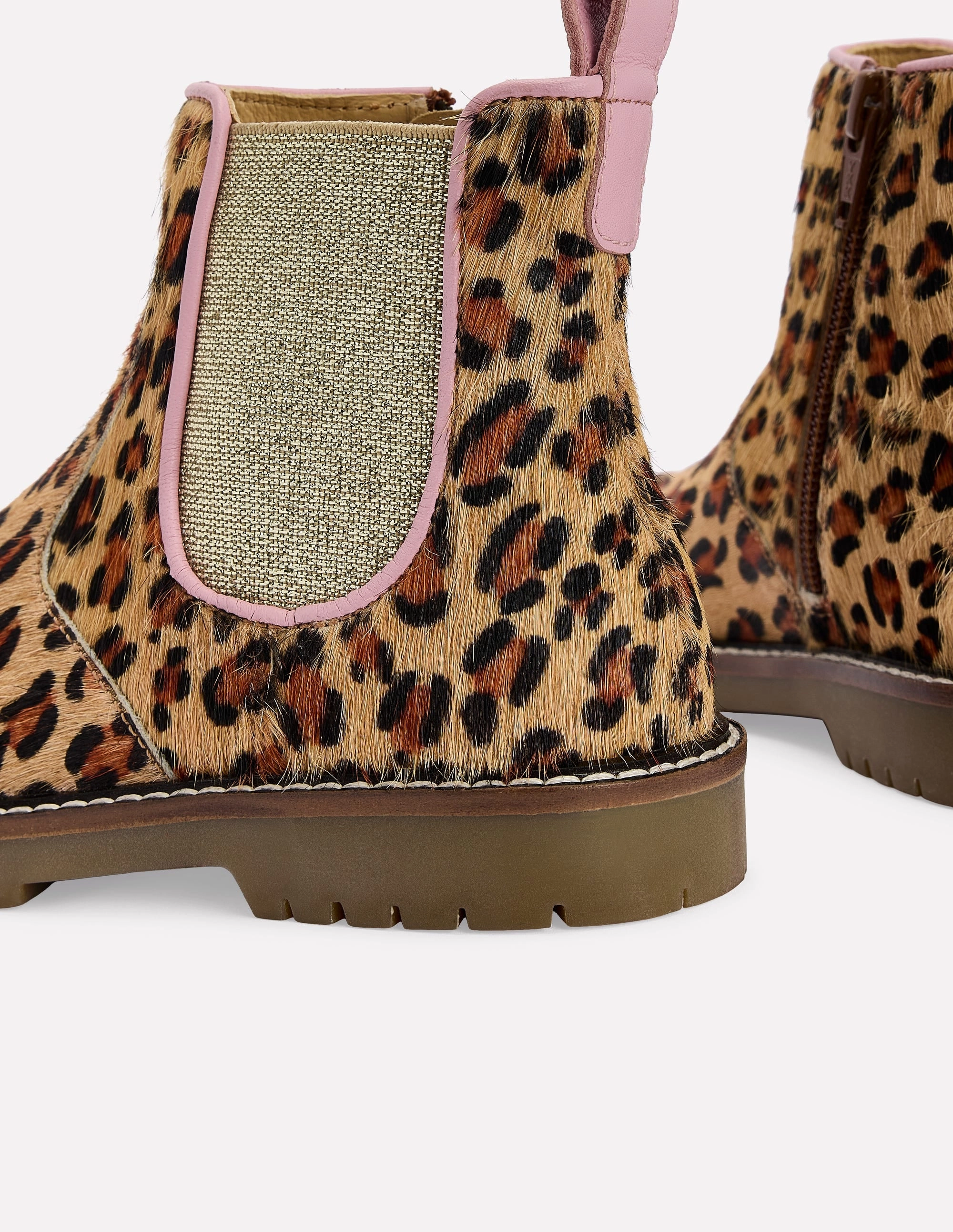 Leather Chelsea Boots-Leopard Chelsea Boots Olive