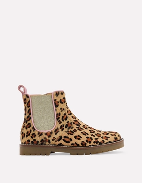 Chelsea Boots With Skirt Leather Chelsea Boots-Leopard
