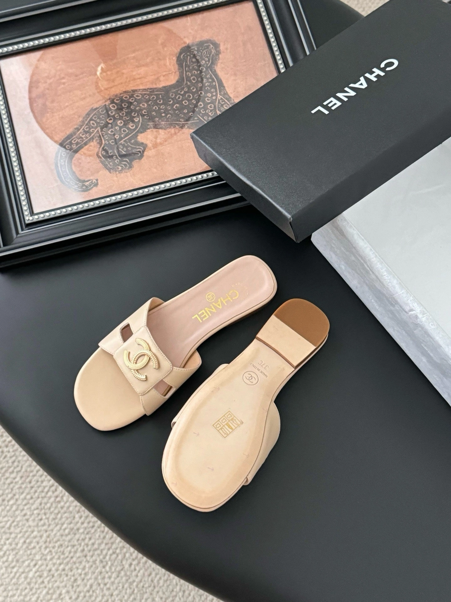 Open Back Flat Shoes SE1631 Chanel Mules / Size5-11