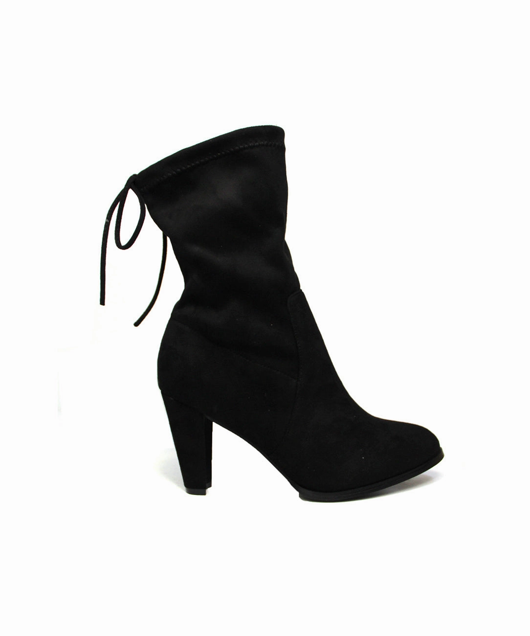 Pamona Black *FINAL SALE* Square Toe White Ankle Boots