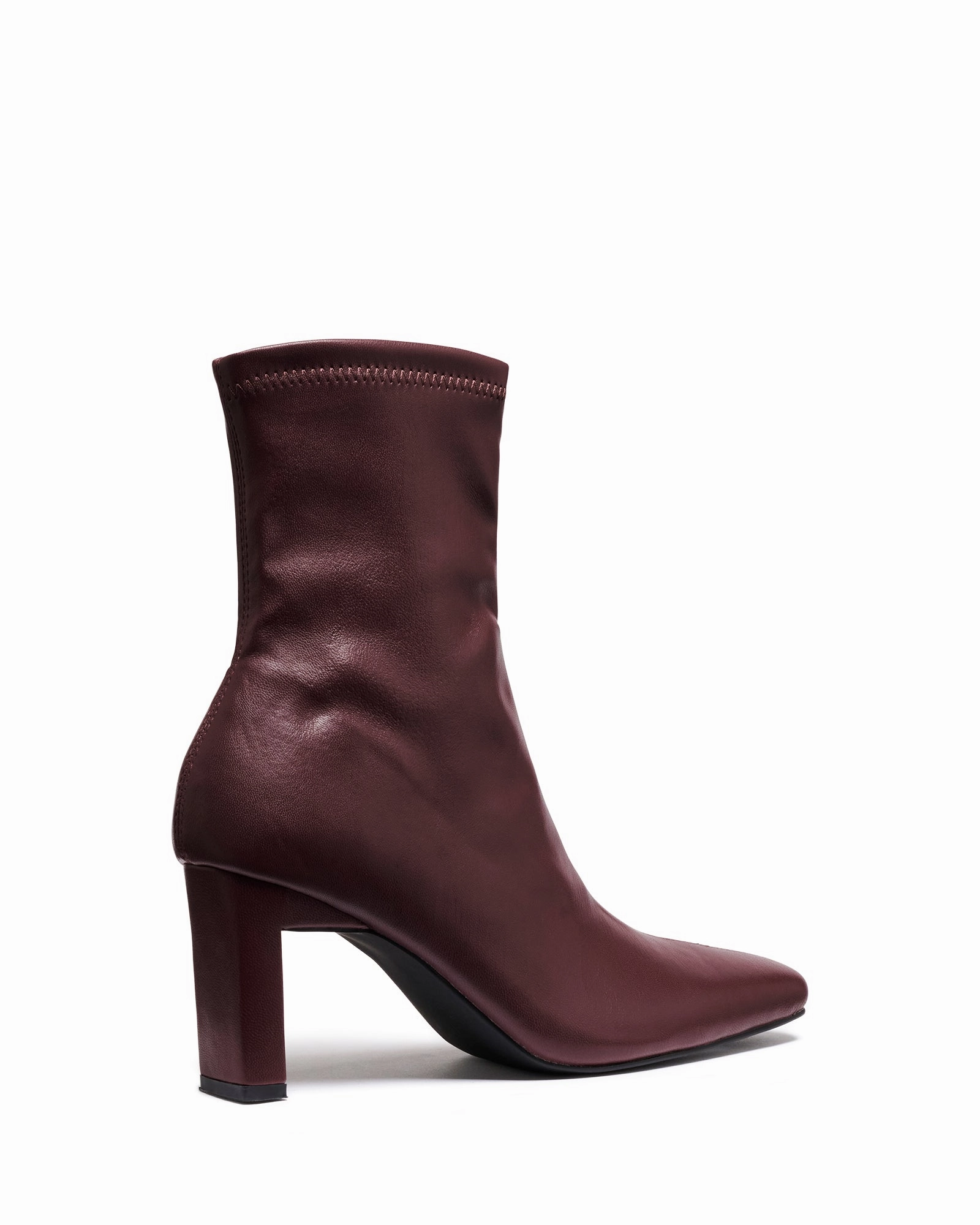 Bette Ankle Boot Bordeaux Smooth Lug-sole Ankle Boots