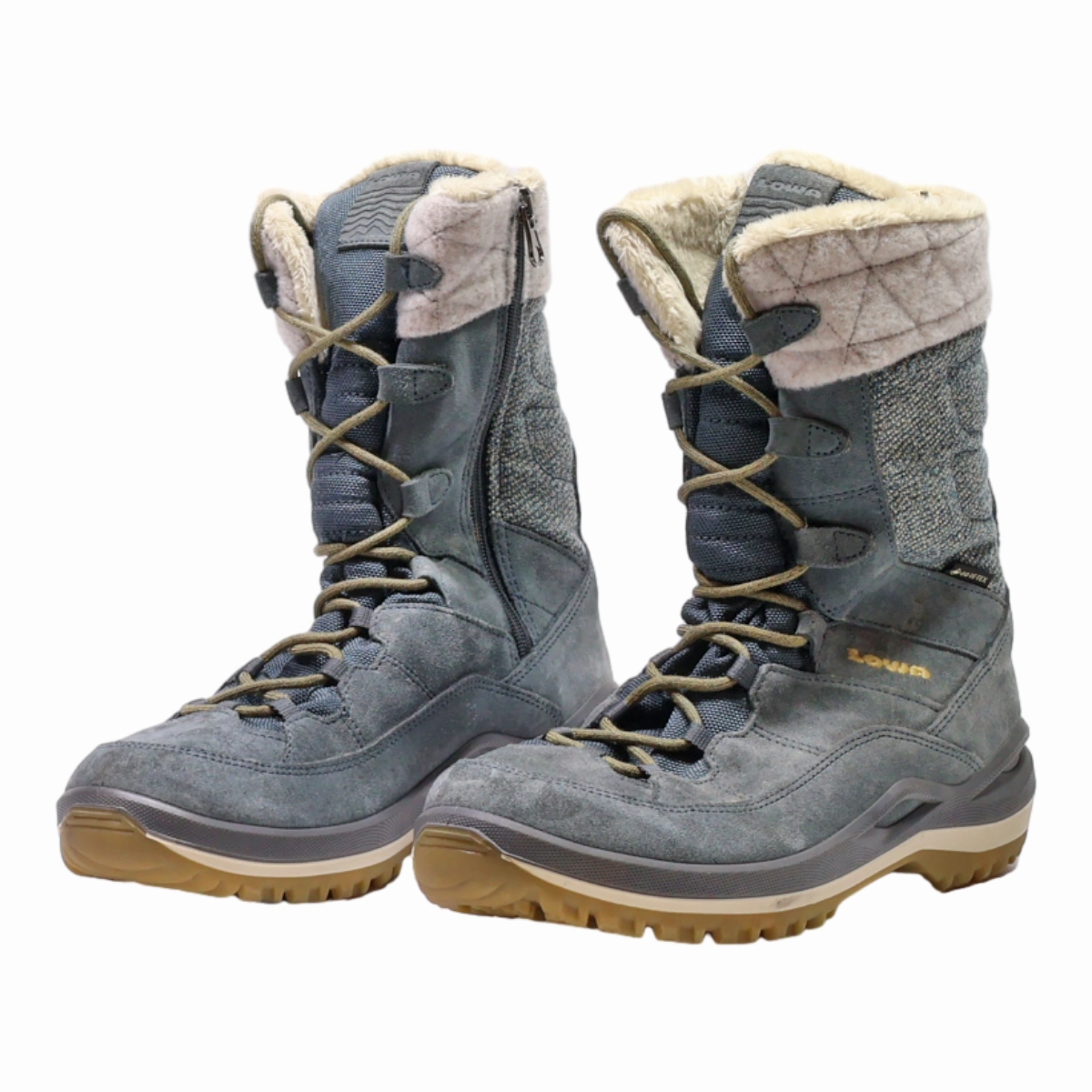 Snow Rain Boot LOWA Snow Boots Grey Synthetic Womens UK 5