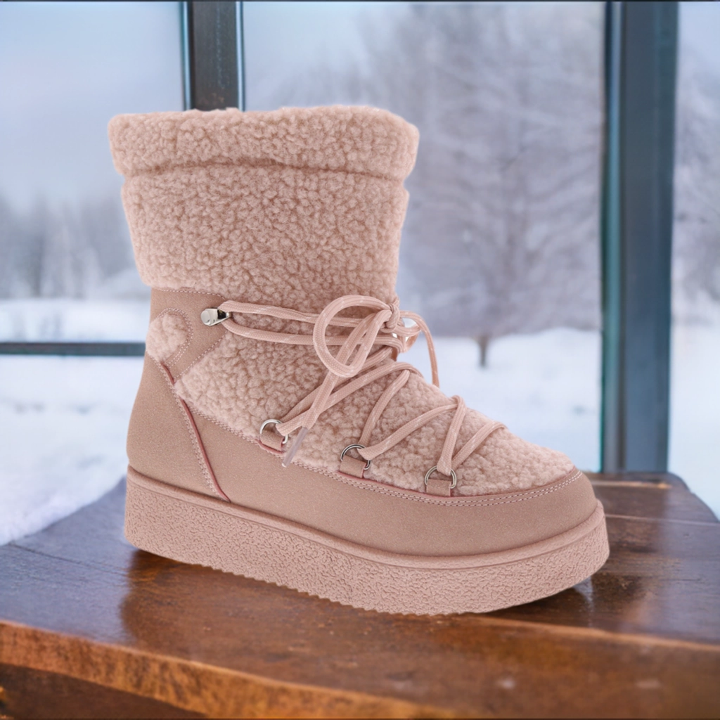 MARGOT-36 Blush Pink Pacific Mountain Wide Calf Snow Boot