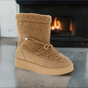 Snow Boots Rubber Sole MARGOT-36 Tan