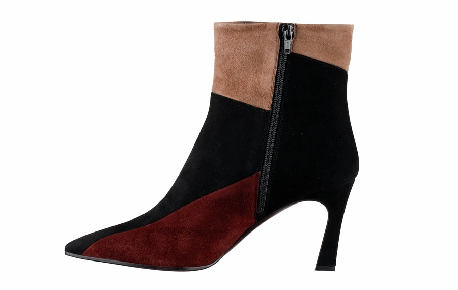 Squared Toe Leather Ankle Boots Mdf Gracie