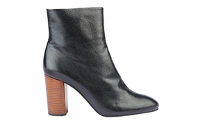 Mdf Legacy Black Leather Pointed Ankle Boots