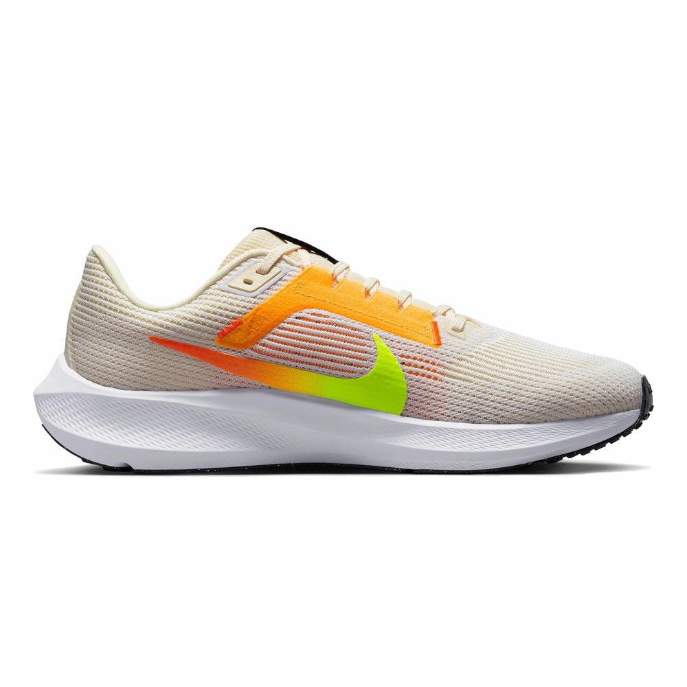 Men's Nike Pegasus 40, White/Multi-Color-Coconut Milk-Volt, 8.5 D Medium Nike Wrestling Shoes Rare
