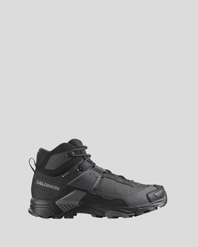 Men's Salomon X Ultra 5 GTX Mid Hiking Boots - Wide - Black/Asphalt/Castlerock Targhee Iv Wide Waterproof Hiking Boot