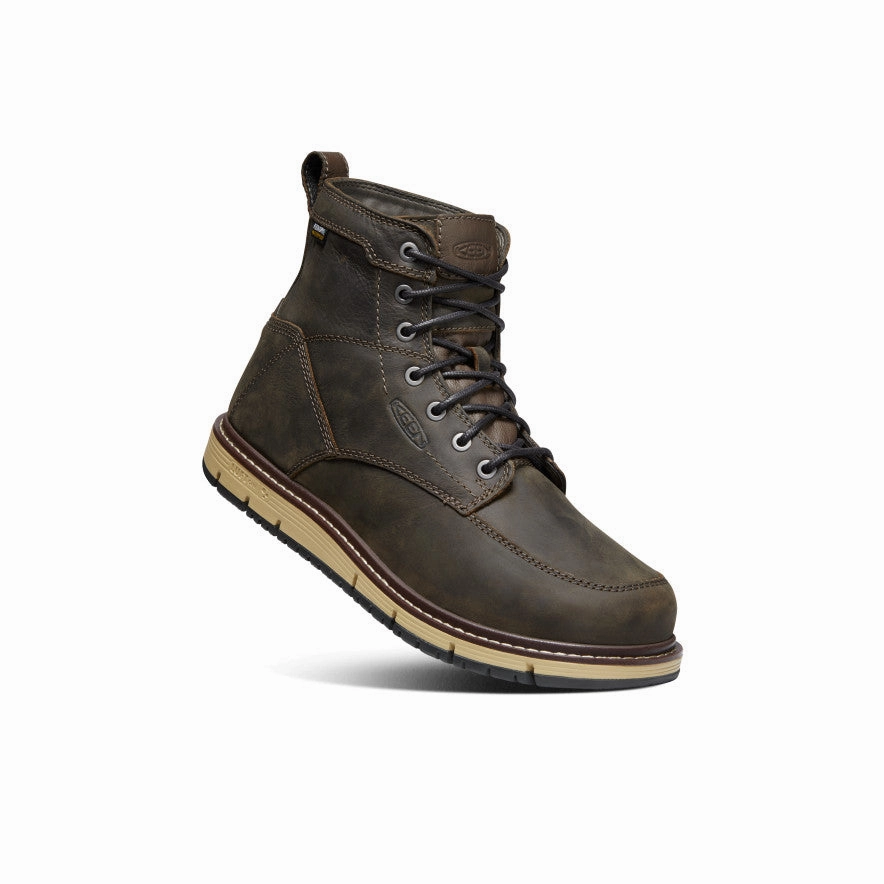 Ansi Z41 Work Boots Men's San Jose 6" Waterproof Boot (Soft Toe)  |  Cascade Brown