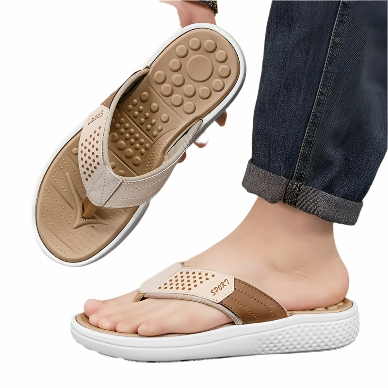 Better In Flip Flops Decal Men's Summer Beach Stylish Non-Slip Flip-Flops with Arch Support Sandals