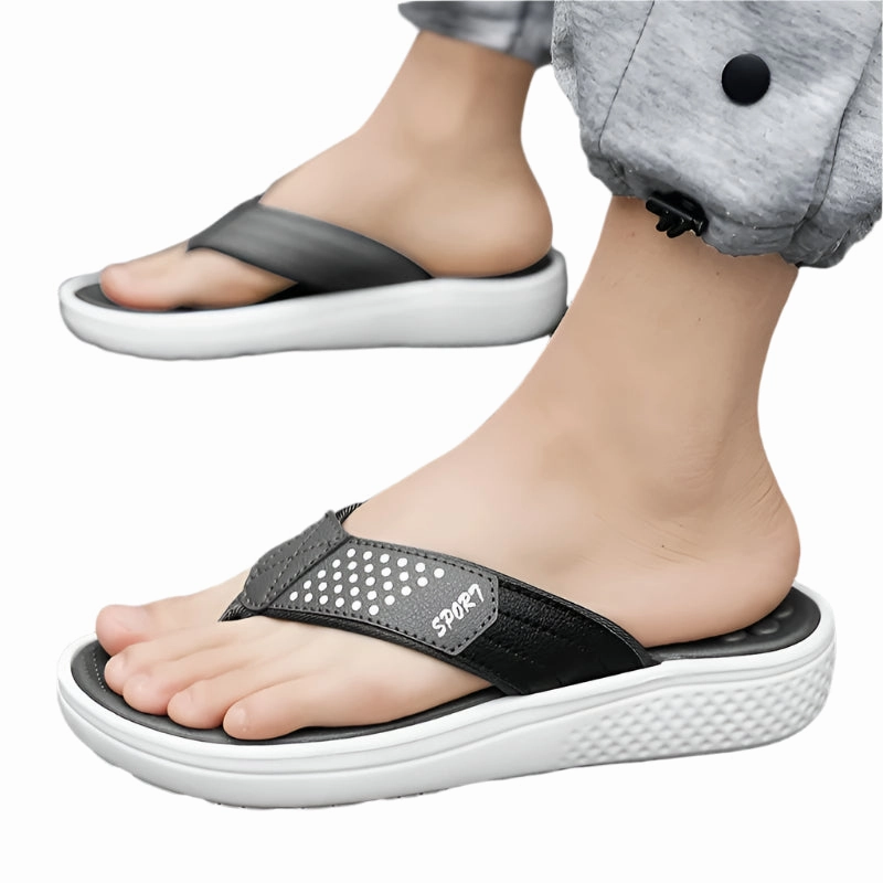 Men's Summer Beach Stylish Non-Slip Flip-Flops with Arch Support Sandals Wide Fitting Flip Flops Uk