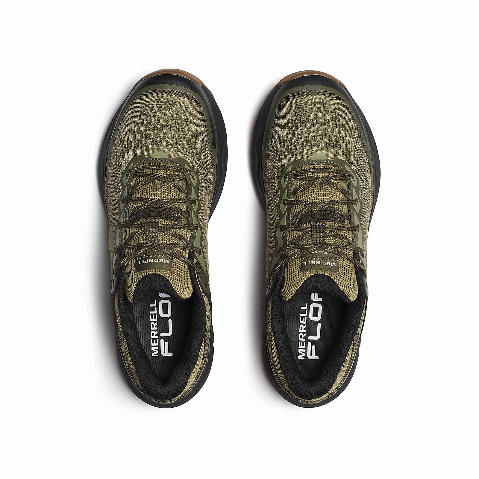 Merrell Men's Waterproof Nova 4 Hiking Boots - Drab Olive Waterproof Zero Drop Hiking Boots